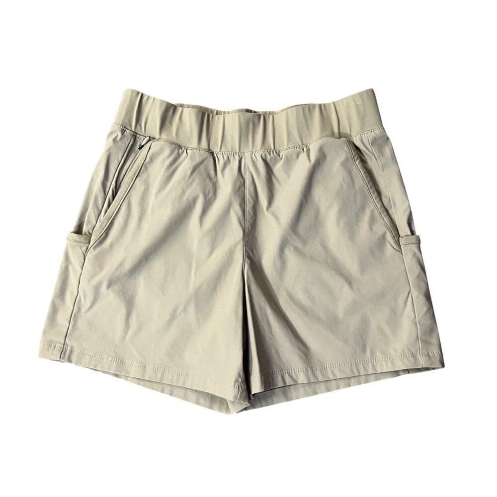 Columbia Womens Pull On Shorts M 5” Inseam Tan Casual Used - Picture 3 of 13